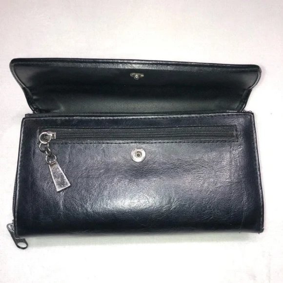 Black Faux Leather Wallet - Picture 3 of 13